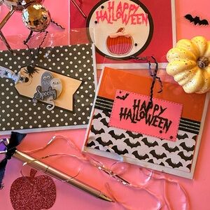 Halloween Party Greeting Cards Set